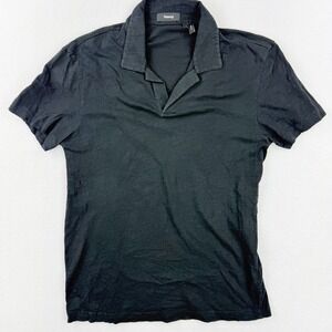 Theory Polo Shirt Size S Mens Short Sleeve Black